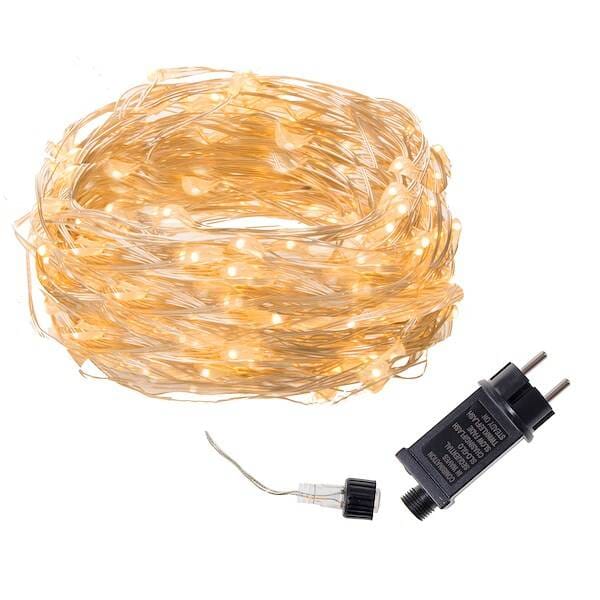 Lampki choinkowe 100 LED druciki mikro prąd ciepłe