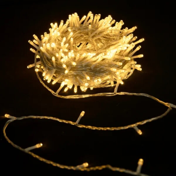 Lampki choinkowe 100 LED przezroczysty przewód, 10m, 8 trybów, timer, pamięć programu