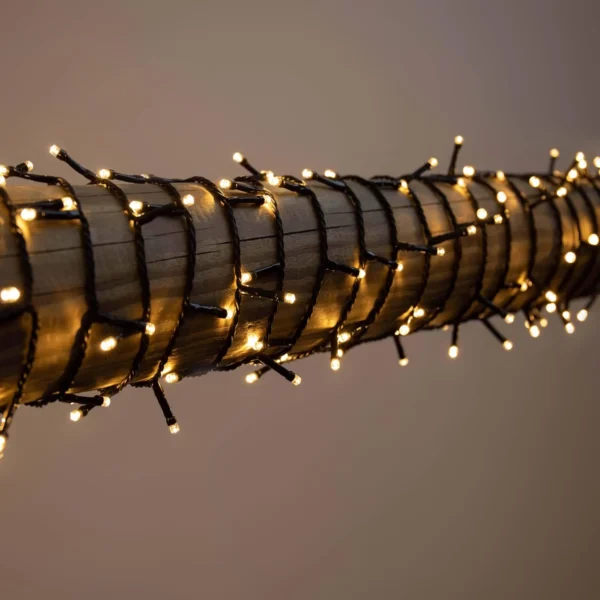 Lampki choinkowe 25m - 500 LED, białe ciepłe, złote, 2200K
