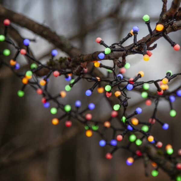 Kolorowe kulki, BERRY MINI 14m 700 LED, timer, multikolor