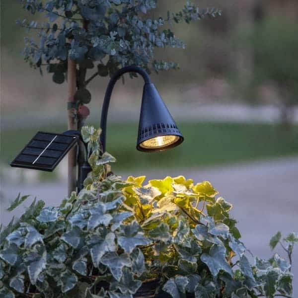 Ogrodowa lampka solarna, reflektor wbijany 34cm, 20lm