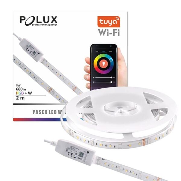 Taśma LED WIFI Smart 2m 8W 3000K~6000K 680lm RGB IP65 TUYA Polux