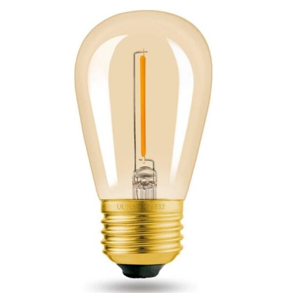Żarówka LED 0,5W E27 S14 Amber