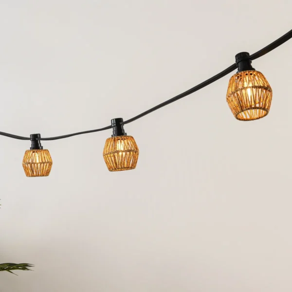 Słomkowy rattan klosz do girlandy 9cm