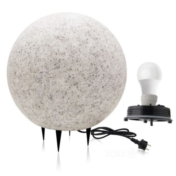 Kula świetlna do ogrodu E27 marmurkowa 25 cm IP67 BALL S