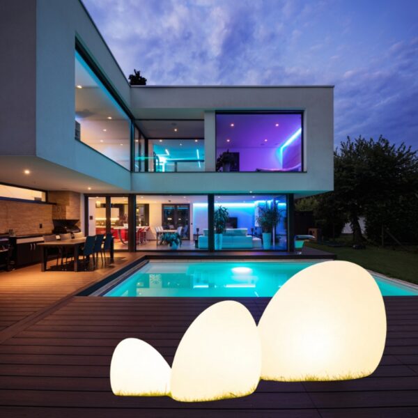 Kamień LED, lampa ogrodowa na prąd, STONE L, 60 x 80cm