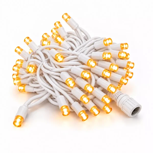 Lampki profesjonalne 10m bardzo ciepłe, 100 LED, biały kabel, System PRO IP67