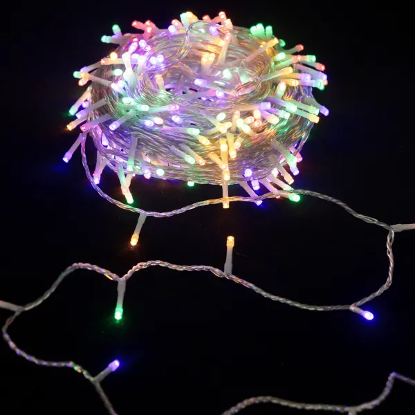 Lampki choinkowe 15m, multikolor 150 LED, silikonowy kabel, 8 trybów, timer, pamięć