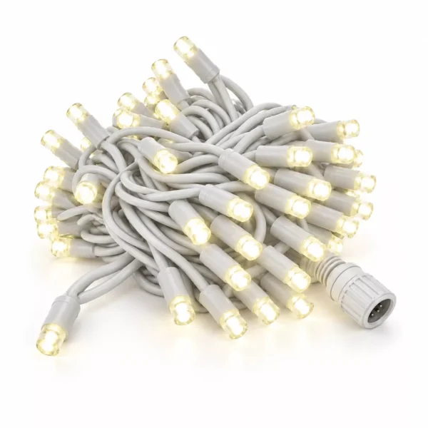 Lampki profesjonalne 10m neutralne, 100 LED, biały kabel, System PRO IP67