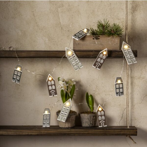 Lampki domki LED, na baterie, timer, VILLA