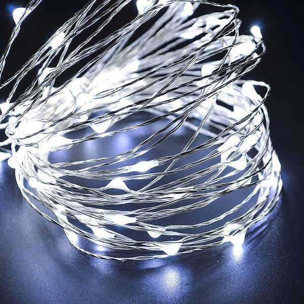 Lampki choinkowe  na baterie druciki mikro LED na baterie - 100 LED