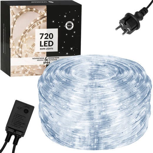Wąż LED 30m biały zimny, zewnętrzny, 720 LED, IP44
