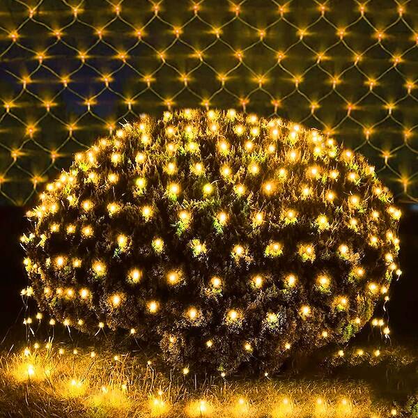 Siatka LED na drzewo, biała ciepła, 2x2m, IP44, na prąd