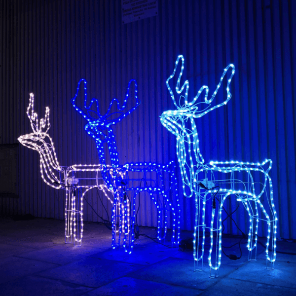 Renifer LED świecący rusza głową - 120CM XXL