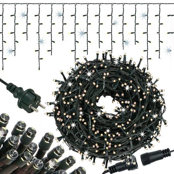 Sople 750 LED zewnętrzne - efekt FLASH - zielony kabel