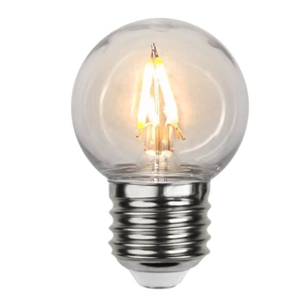 ŻARÓWKA LED G45 0,6W FILAMENT PLASTIK 2200K